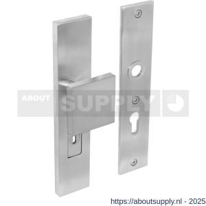 Intersteel 3962 SKG3 veiligheidsschilden rechthoekig 250x50 mm met greep profielcilindergat 72 mm met kerntrekbeveiliging RVS - S26006050 - afbeelding 1