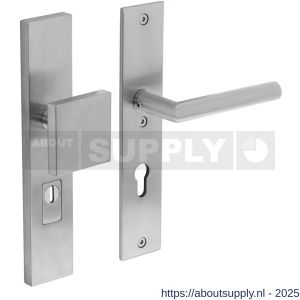 Intersteel Essentials 3962 SKG3 veiligheidsbeslag rechthoekig 250x50 mm greep-kruk Jura profielcilindergat 72 mm met kerntrekbeveiliging RVS - S26008641 - afbeelding 1