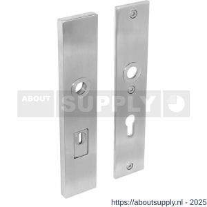 Intersteel 3963 SKG3 veiligheidsschilden rechthoekig 250x50 mm profielcilindergat 72 mm met kerntrekbeveiliging RVS - S26006052 - afbeelding 1