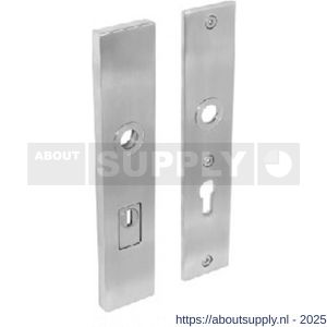 Intersteel 3963 SKG3 veiligheidsschilden rechthoekig 250x50 mm profielcilindergat 92 mm met kerntrekbeveiliging RVS - S26006053 - afbeelding 1