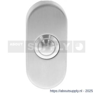 Intersteel Essentials 3990 beldrukker ovaal verdekt 65x30x10 mm RVS - S26007293 - afbeelding 1