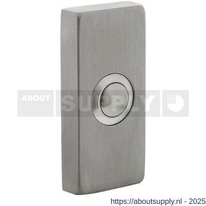 Intersteel Living 3990 beldrukker rechthoekig verdekt 65x30x10 mm RVS - S26008657 - afbeelding 1