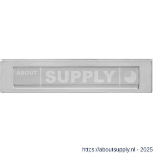 Intersteel Essentials 4000 briefplaat rechthoekig 340x75 mm met klep-regenrand RVS - S26007307 - afbeelding 1
