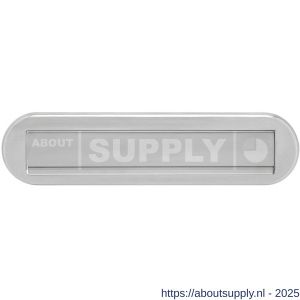 Intersteel Essentials 4000 briefplaat ovaal 340x80 mm met klep-regenrand RVS - S26007309 - afbeelding 1