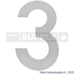 Intersteel Essentials 4020 huisnummer 3 150x2 mm RVS - S26002160 - afbeelding 1