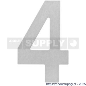 Intersteel Essentials 4020 huisnummer 4 150x2 mm RVS - S26002161 - afbeelding 1