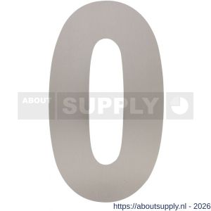 Intersteel Living 4021 huisnummer 0 XL hoogte 300 mm RVS geborsteld - S26009261 - afbeelding 1