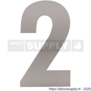 Intersteel Living 4021 huisnummer 2 XL hoogte 300 mm RVS geborsteld - S26009263 - afbeelding 1