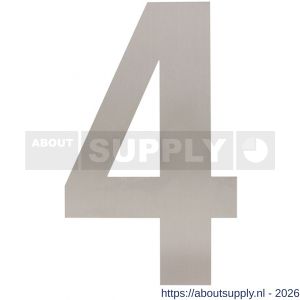 Intersteel Living 4021 huisnummer 4 XL hoogte 300 mm RVS geborsteld - S26009265 - afbeelding 1