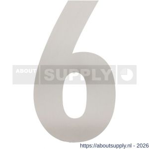 Intersteel Living 4021 huisnummer 6 XL hoogte 300 mm RVS geborsteld - S26009267 - afbeelding 1
