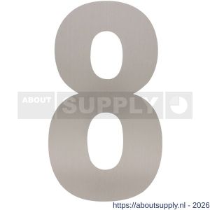 Intersteel Living 4021 huisnummer 8 XL hoogte 300 mm RVS geborsteld - S26009269 - afbeelding 1