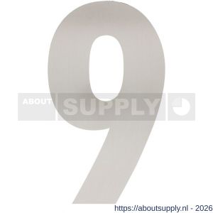 Intersteel Living 4021 huisnummer 9 XL hoogte 300 mm RVS geborsteld - S26009270 - afbeelding 1