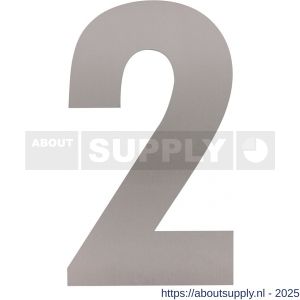Intersteel Living 4021 huisnummer 2 XXL hoogte 500 mm RVS geborsteld - S26009273 - afbeelding 1