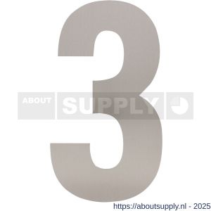 Intersteel Living 4021 huisnummer 3 XXL hoogte 500 mm RVS geborsteld - S26009274 - afbeelding 1