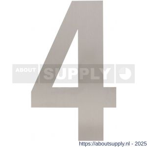 Intersteel Living 4021 huisnummer 4 XXL hoogte 500 mm RVS geborsteld - S26009275 - afbeelding 1