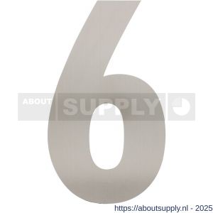 Intersteel Living 4021 huisnummer 6 XXL hoogte 500 mm RVS geborsteld - S26009277 - afbeelding 1
