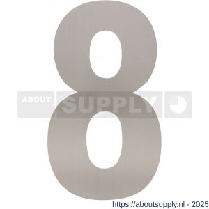 Intersteel Living 4021 huisnummer 8 XXL hoogte 500 mm RVS geborsteld - S26009279 - afbeelding 1