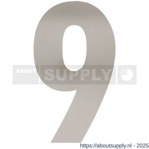 Intersteel Living 4021 huisnummer 9 XXL hoogte 500 mm RVS geborsteld - S26009280 - afbeelding 1