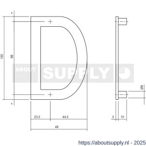 Intersteel Essentials 4026 huisletter D 100 mm RVS - S26002211 - afbeelding 2