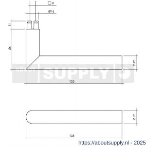 Intersteel Essentials 4057 set voordeurbeslag rond voordeurknop met SKG rozetten en deurkruk op rozet RVS - S26010482 - afbeelding 2