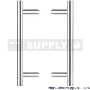 Intersteel Essentials 4328 deurgrepen per paar T-vorm schuin 700x85x25 mm hart op hart 500 mm RVS - S26006119 - afbeelding 1