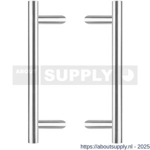 Intersteel Essentials 4329 deurgrepen per paar T-vorm schuin 500x90x30 mm hart op hart 300 mm RVS - S26006121 - afbeelding 1