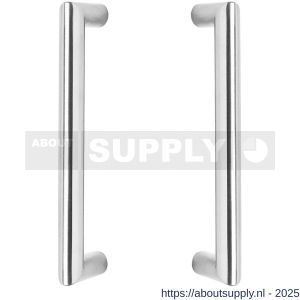 Intersteel Essentials 4335 deurgrepen per paar recht-Hoek 90 graden 220x65x20 mm hart op hart 200 mm RVS met bevestiging - S26008744 - afbeelding 1