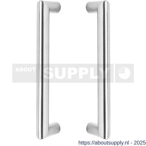 Intersteel Essentials 4339 deurgrepen per paar recht-Hoek 90 graden 630x80x30 mm hart op hart 600 mm RVS - S26008766 - afbeelding 1