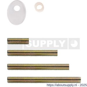 Intersteel 4380 bevestigingsset L voor deurgrepen T-45 graden doorgaand paarsgewijs voor hout-glas-PVC-aluminium deurdikte 10-65 mm - S26006150 - afbeelding 1