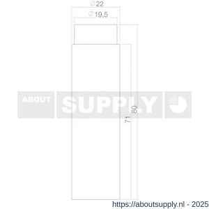 Intersteel Essentials 4421 deurstop diameter 22x80 mm wandmontage RVS - S26007392 - afbeelding 2