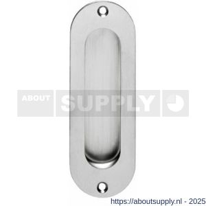 Intersteel Essentials 4476 schuifdeurkom ovaal 120x40 mm opschroevend RVS - S26007655 - afbeelding 1