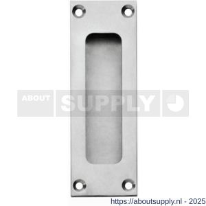 Intersteel Essentials 4476 schuifdeurkom rechthoekig 120x40 mm opschroevend RVS - S26007657 - afbeelding 1