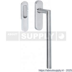 Intersteel 4500 hef-schuifdeurbeslag Draaigreep hoek 90 graden blind met schuifdeurkom RVS geborsteld - S26003874 - afbeelding 1