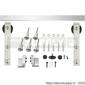 Intersteel Living 4501 schuifdeursysteem 2x1 meter met hangrollen recht 290 mm RVS - S26008785 - afbeelding 1