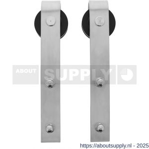 Intersteel Living 4501 set van 2 rollers recht voor schuifdeursysteem 450101 met bevestiging roestvast staal - S26008786 - afbeelding 1