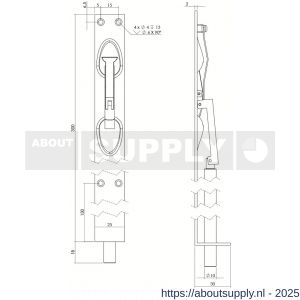 Intersteel Essentials 4520 kantschuif 25x300 mm RVS - S26007273 - afbeelding 2