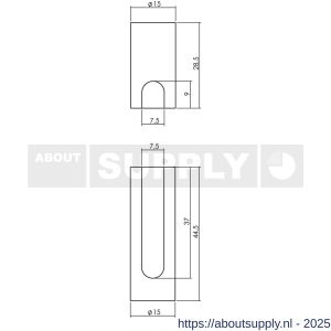 Intersteel Living 4540 sierhuls recht nieuw model RVS - S26007213 - afbeelding 2