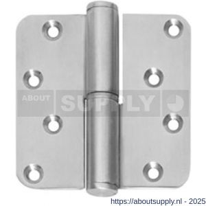 Intersteel Essentials 4626 kogelstift Paumelle DIN rechts afgerond 3,5x3,5 inch 89x89x3 mm RVS CE zonder schroeven - S26006168 - afbeelding 1