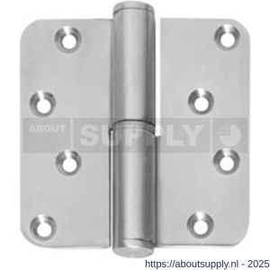 Intersteel Essentials 4626 kogelstift paumelle DIN links afgerond 3,5x3,5 inch 89x89x3 mm RVS CE zonder schroeven - S26000048 - afbeelding 1