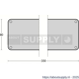 Intersteel Living 4751 duwplaat 80x330x1,5 mm RVS - S26000993 - afbeelding 2