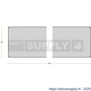 Intersteel Living 4751 schopplaat 200x900x1,5 mm RVS - S26007277 - afbeelding 2
