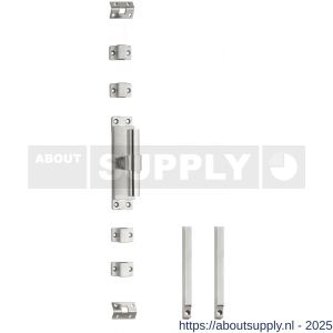 Intersteel Essentials 5620 set kruk-espagnolet rechts T-recht inclusief stangenset 2x 1245 mm RVS geborsteld - S26009327 - afbeelding 1