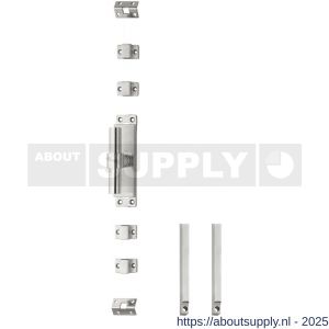 Intersteel Essentials 5620 set kruk-espagnolet links T-recht inclusief stangenset 2x 1245 mm RVS geborsteld - S26009326 - afbeelding 1