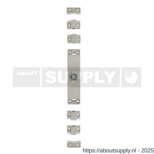 Intersteel 5620 kruk-espagnolet huis rechts RVS met 4 geleidehuisjes en 2 hoekplaatjes - S26006175 - afbeelding 1