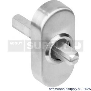 Intersteel 6050 basisplaat ovaal voor raamkruk hals diameter 16 insteeklengte stift 7x35 mm RVS - S26003779 - afbeelding 1