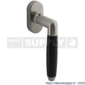 Intersteel Living 6156 raamkruk Combinatie RVS-zwart op stalen ovale rozet stift 7x35 mm RVS - S26010130 - afbeelding 1
