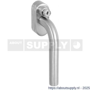 Intersteel Essentials 6156 SKG** afsluitbare raamkruk Recht op vlakke ovaal onderplaat met stift 7x35 mm RVS - S26006179 - afbeelding 1