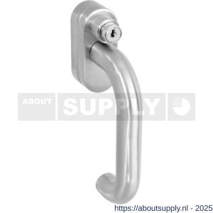 Intersteel Essentials 6156 SKG** afsluitbare raamkruk Rond op vlakke ovaal onderplaat met stift 7x35 mm RVS - S26006888 - afbeelding 1