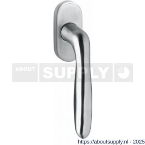 Intersteel Living 6250 raamkruk Jupiter op stalen ovaal rozet stift 7x35 mm RVS - S26007072 - afbeelding 1