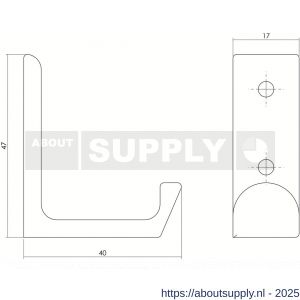 Intersteel Living 6950 jashaak recht gegoten RVS mat - S26003942 - afbeelding 2